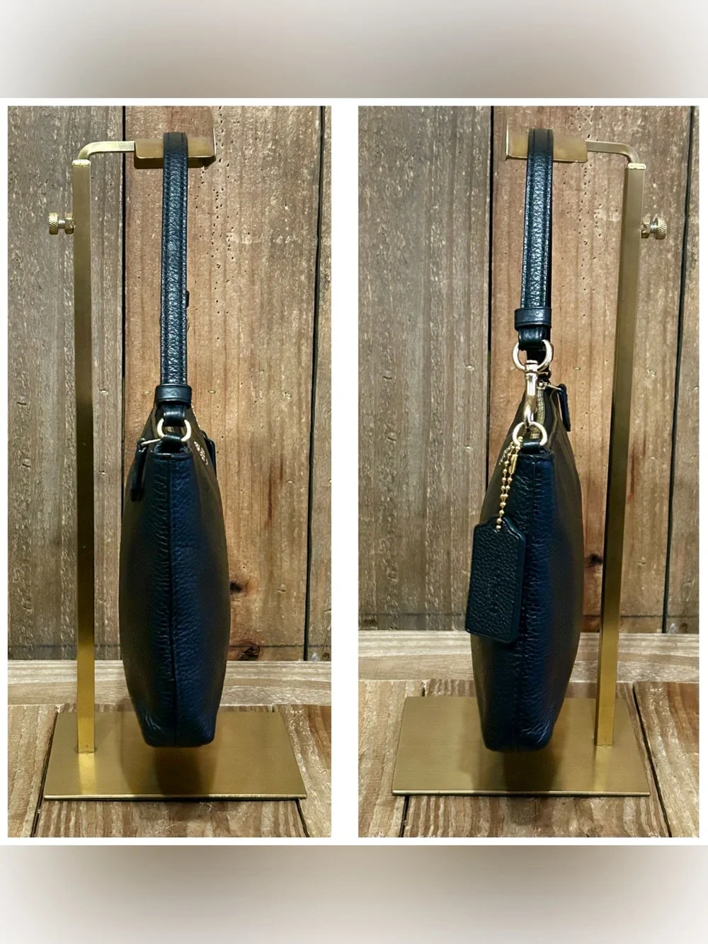 Coach. 4 Piece: Large Wristlet 25 with Free Eyeglasses, Bow Charm & Chain Strap. - Picture 7 of 16